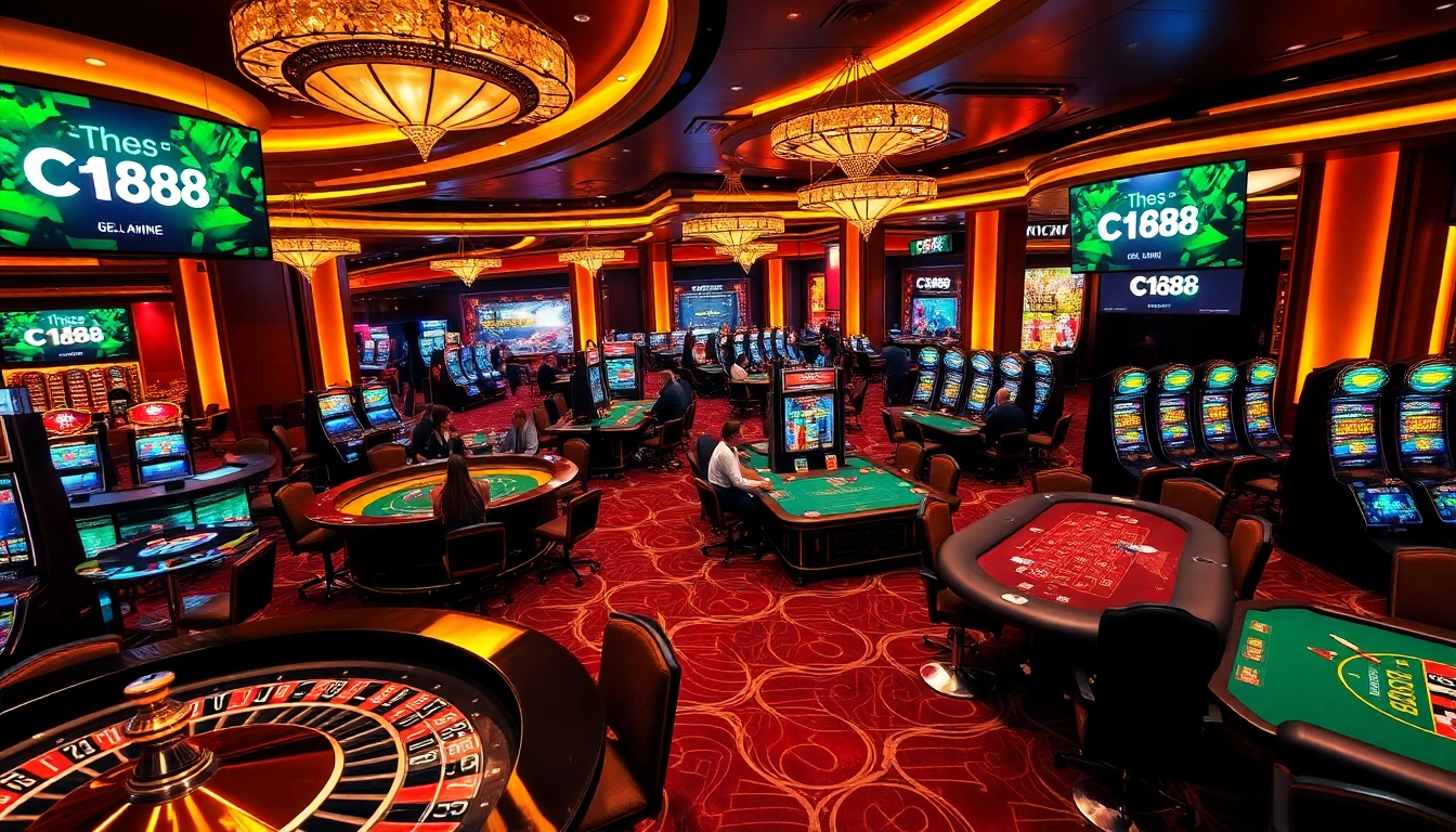 Intense gameplay at C168's luxurious casino with poker chips and roulette wheels.