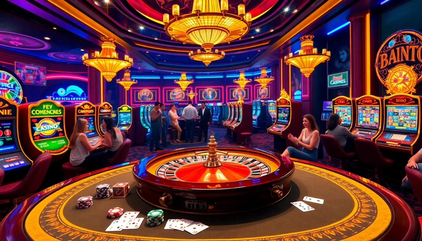Excited players at a nouveau casino en ligne 2026, engaging with luxurious casino games.