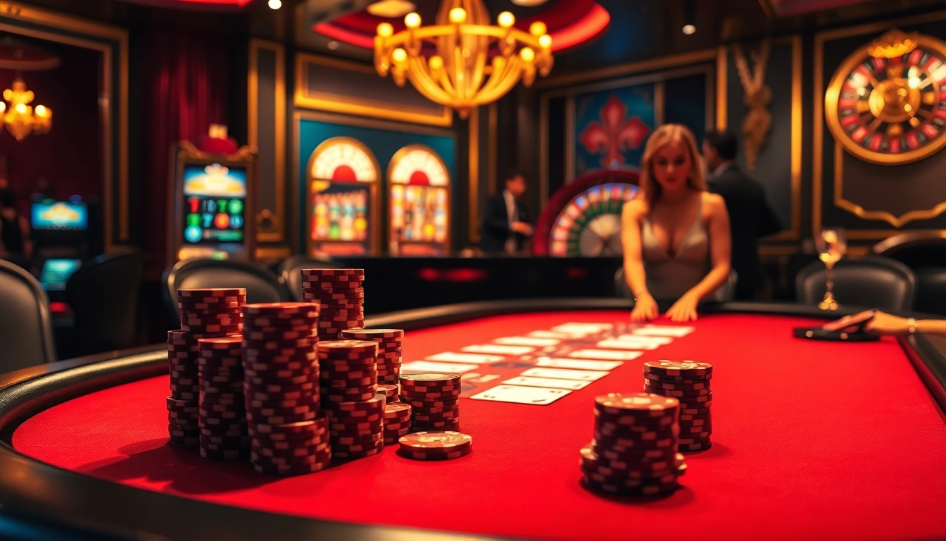 Kuwin players enjoying a thrilling poker game at a luxurious casino table.