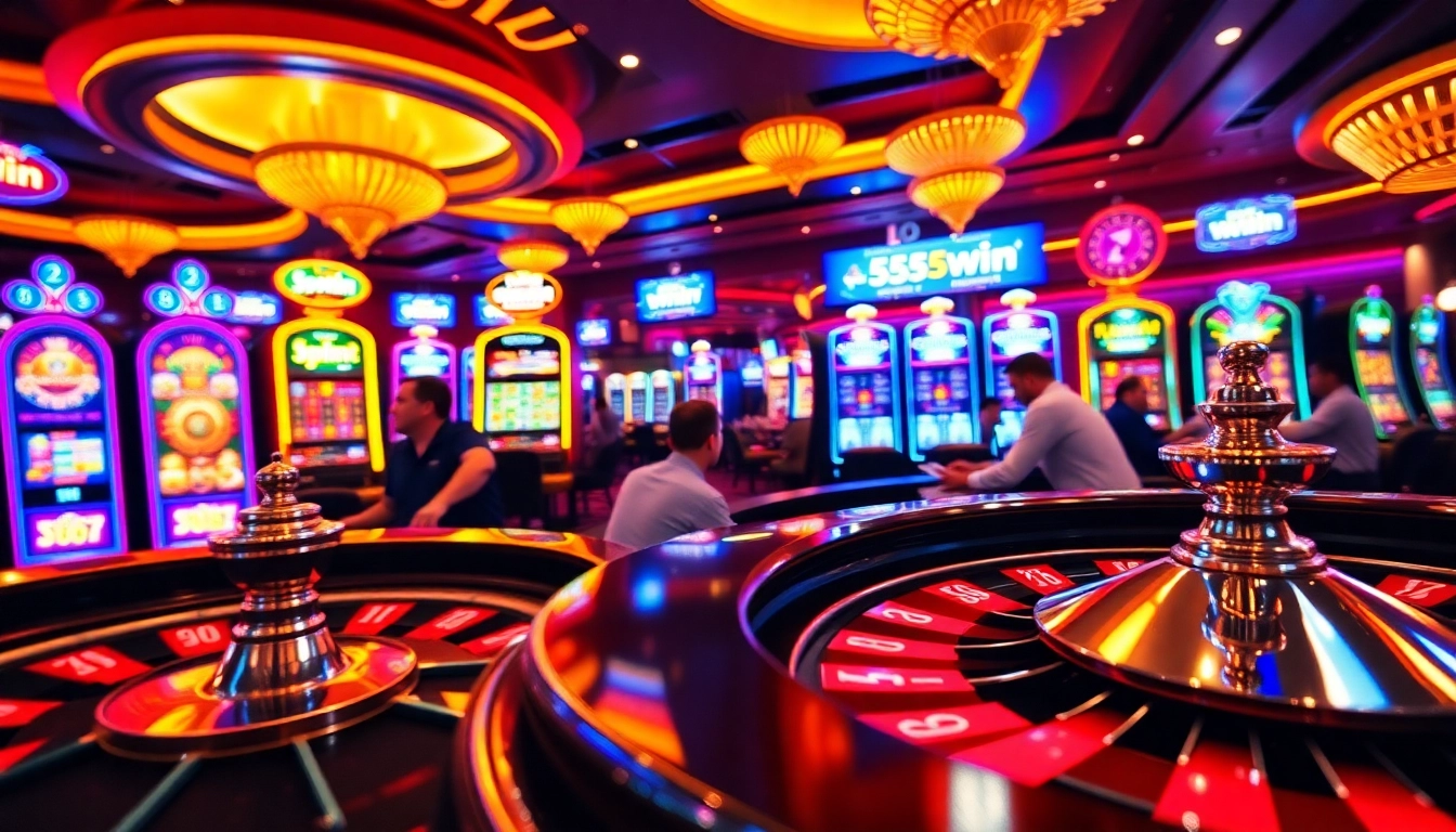 Experience the thrill of winning at 555win with vibrant casino gaming visuals.