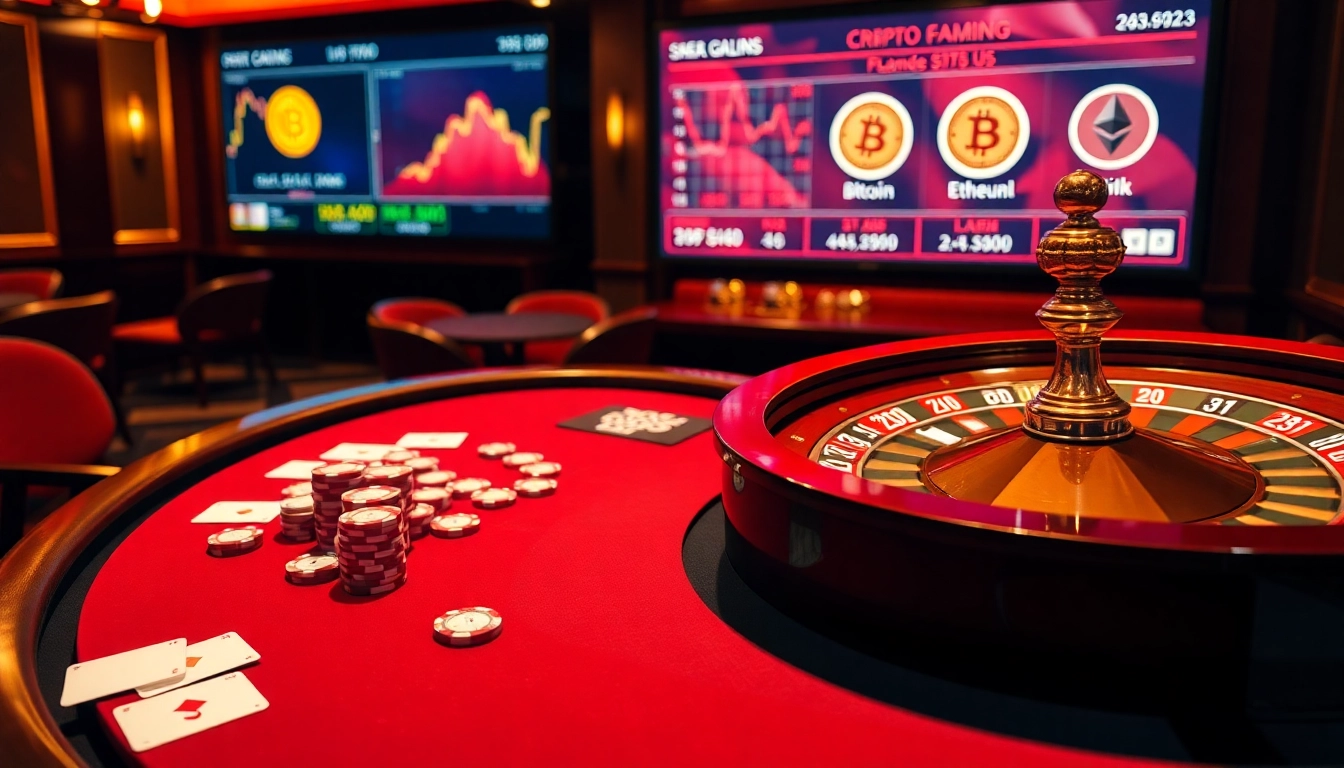 Participez à des jeux palpitants dans un casino français crypto dynamique avec des tables luxueuses.